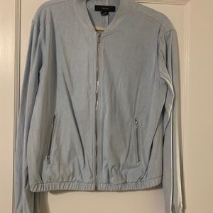 Baby blue suede jacket